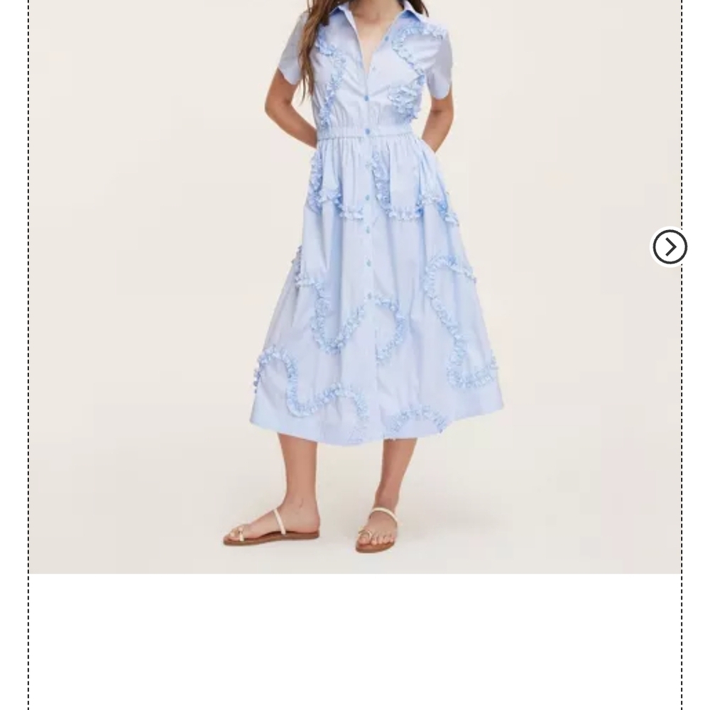 Blue Ruffled Women's Dress